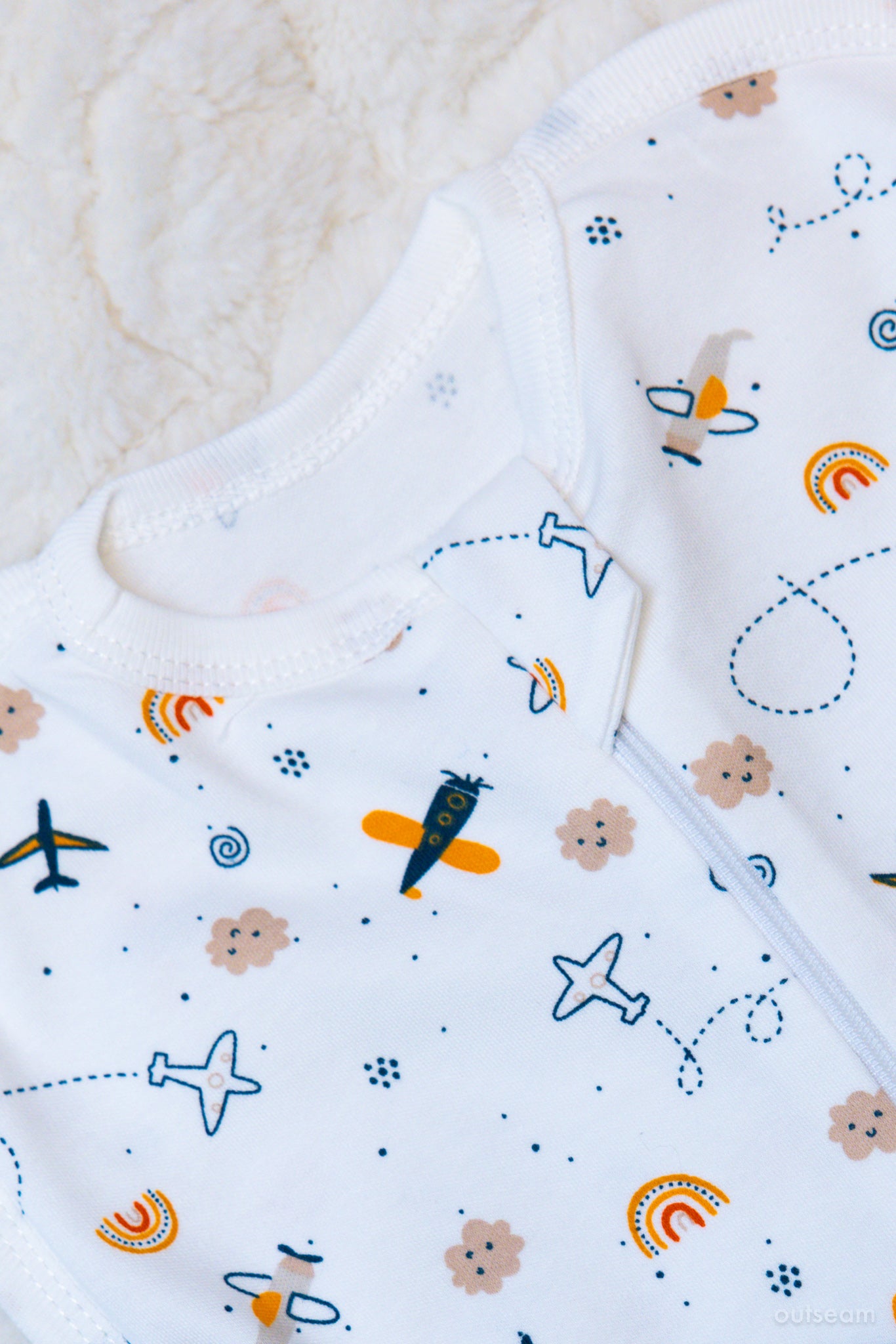 Outseam Newborn Sleep Cocoon Airplane — detail view 3